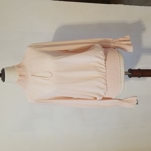 bebe Baby pink high neck cutout long sleeve top